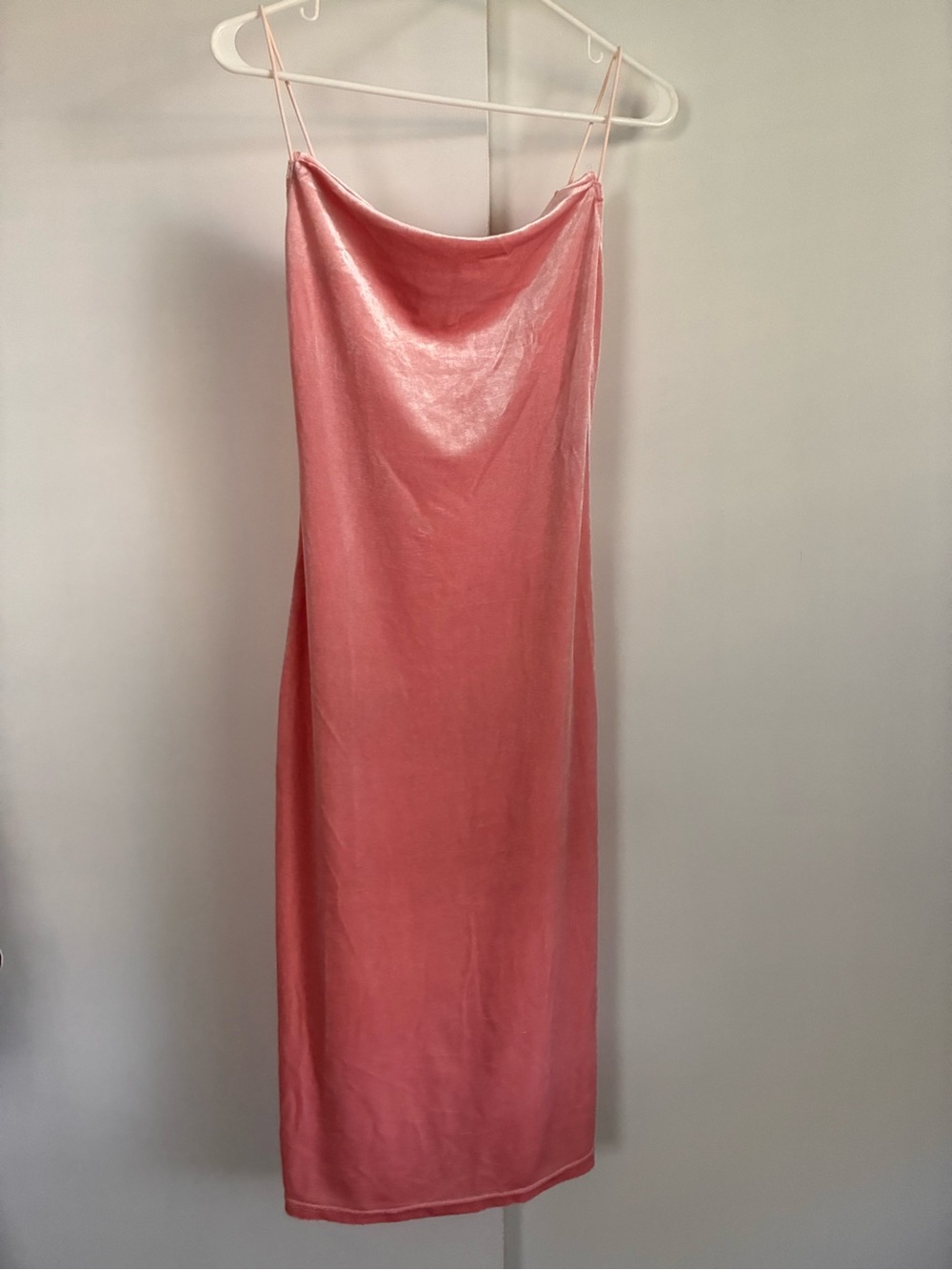 Cider Velvet Slip Dress in Pink